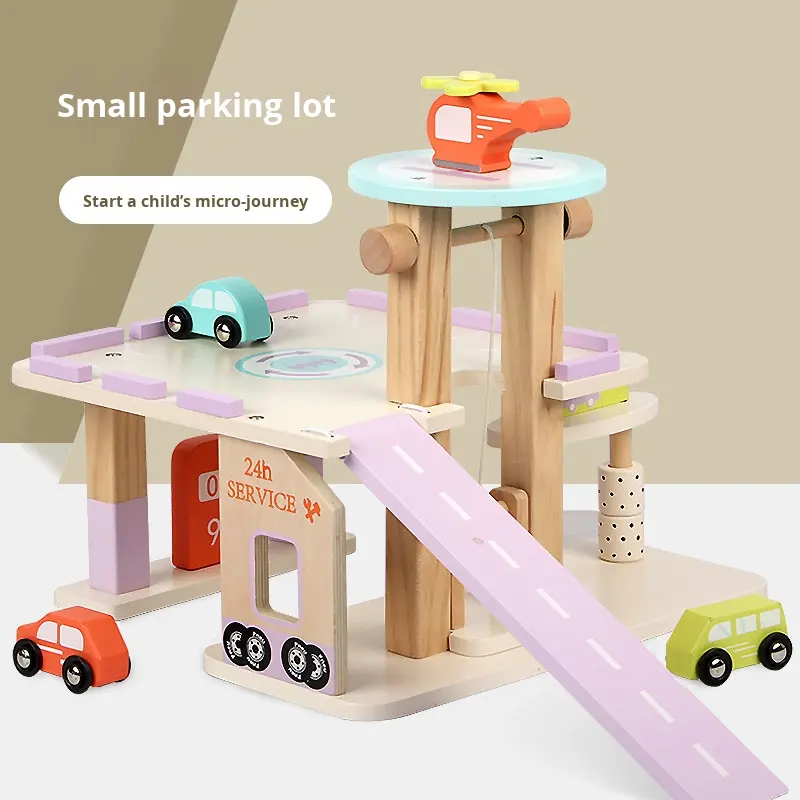 Wooden Pretend Play Parking Lot SL-A-124
